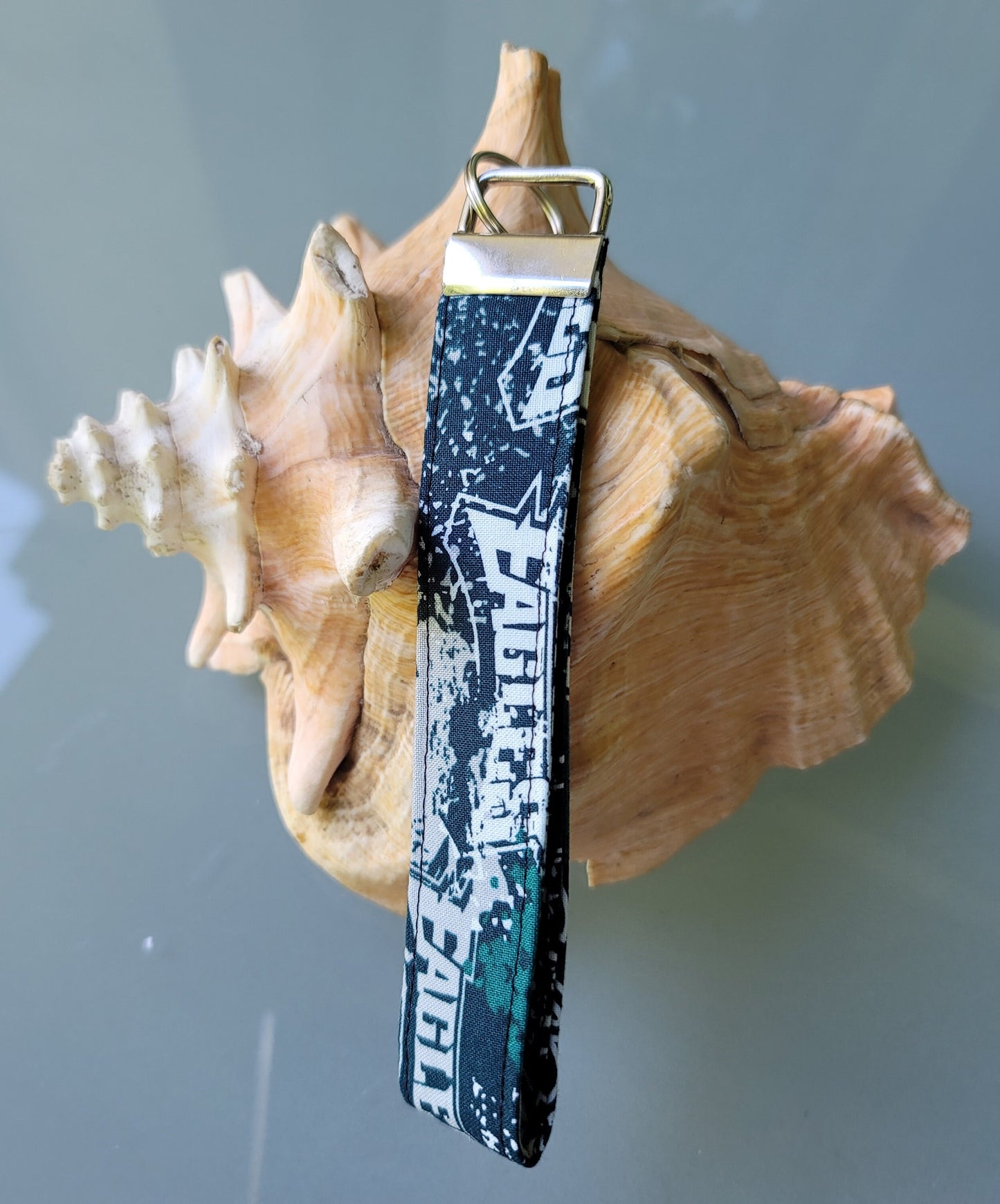 Philadelphia Eagles print wristlet keychain